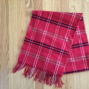 Red black tan Burberry Style Scarf